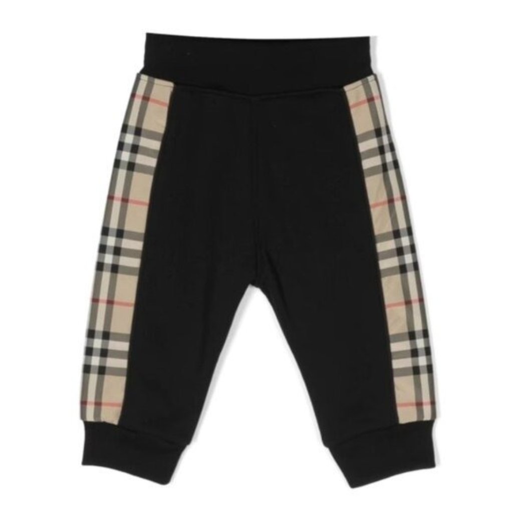 Burberry Check-Print Jogger Pants In Black, Size 2 Years New W/Tag